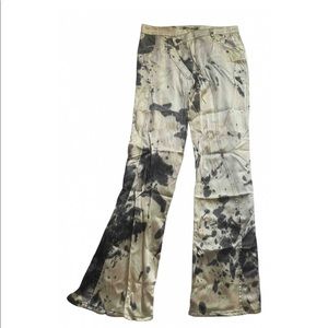 OTTOLINGER black ink tye dye silk trousers
